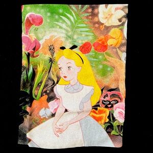 Alice In Wonderland Small Black T-shirt